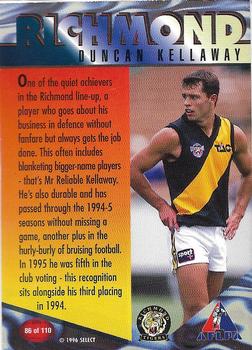 1996 Select AFL Centenary Series - Gold #86 Duncan Kellaway Back